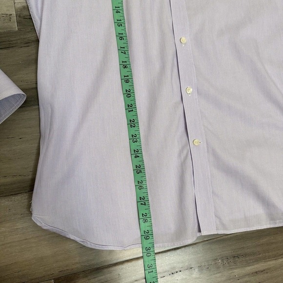 Ted Baker Button Down Endurance Dress Shirt Men's LS Light Purple Size 16 34/35 - Picture 6 of 7